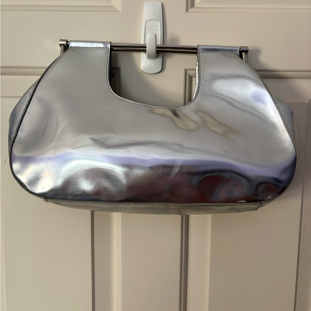 Sondra Roberts Metallic Silver Two Way Bag - Picture 2 of 14